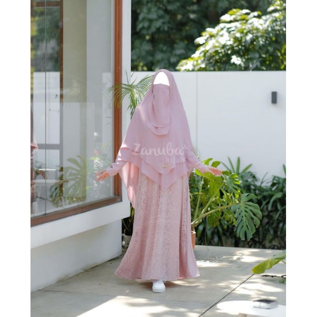 Raya Brocade Dress zanuba | Gamis brokat Zanuba