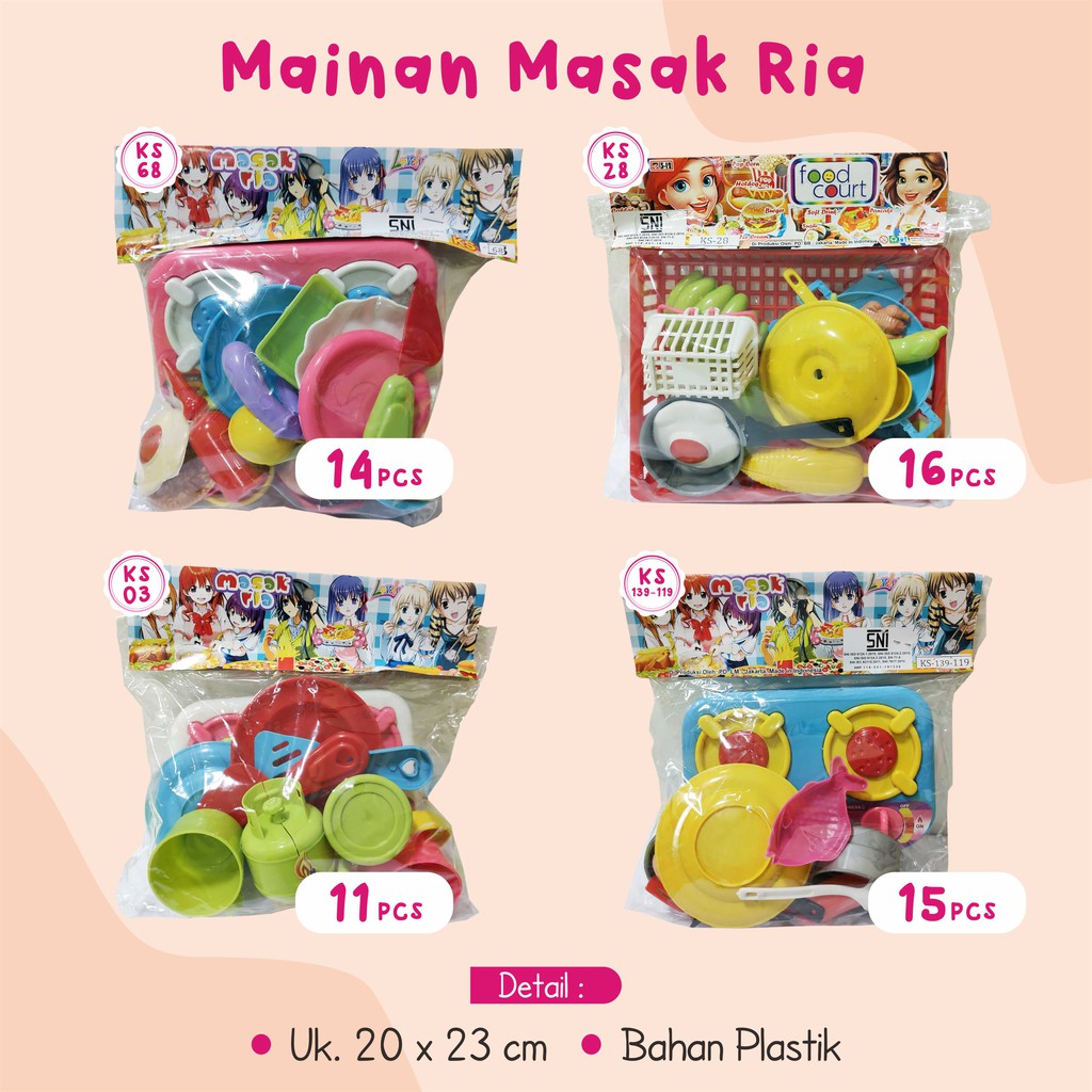 Mainan Edukasi Anak Masak Ria mainan masak masakan anak perempuan lengkap murah KS68 KS28 KS03 KS139