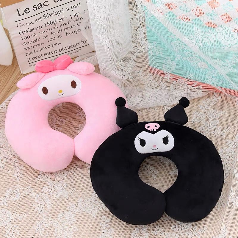 BANTAL LEHER CINNAMOROLL MELODY PURIN HELLO KITTY KUROMI NECK PILLOW TRAVEL FASHION IMPOR