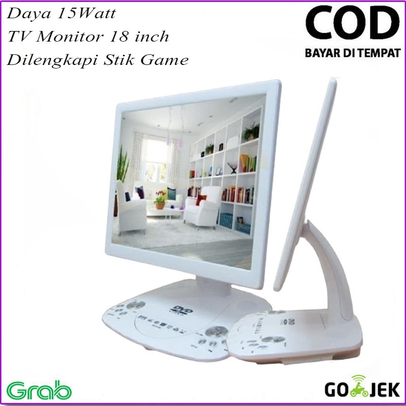 DVD Player Plus TV LCD GMC BM 818B Plus Game 18 inch