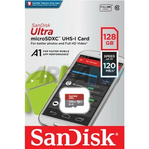 Micro SD Sandisk Ultra 128GB 100Mbps A1 MicroSDXC Original 100%