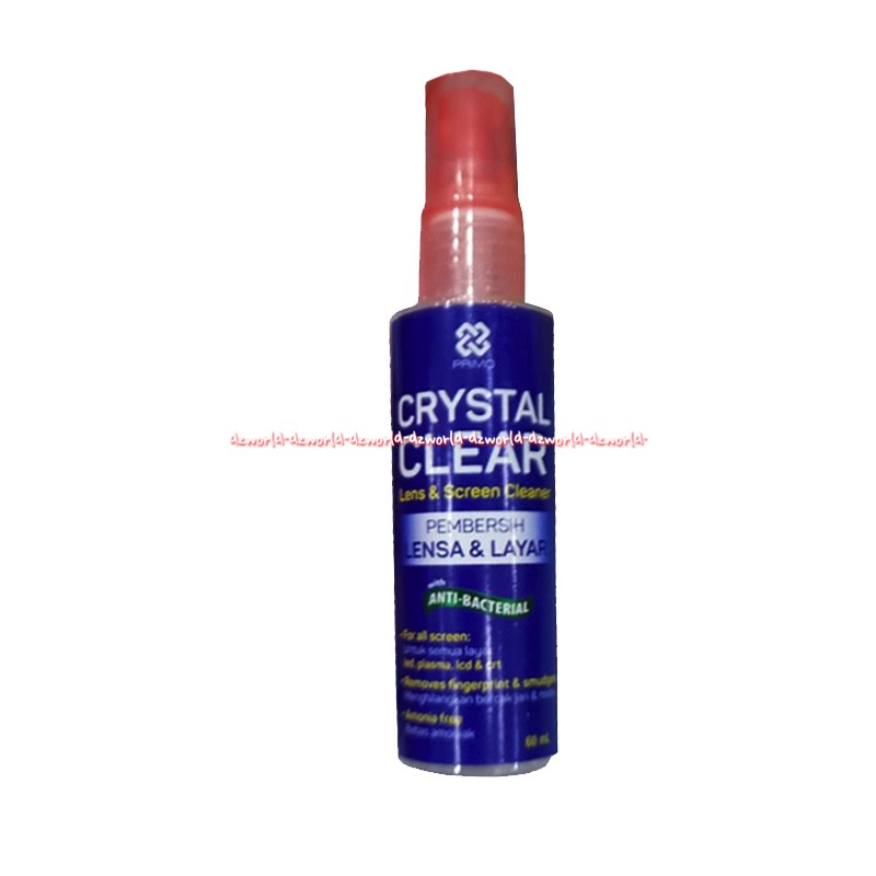 Primo Crystal Clear 60ml Pembersih Lensa layar Lens Cleaner anti Bacterial Pembersih Kaca Monitor Kacamata Kamera