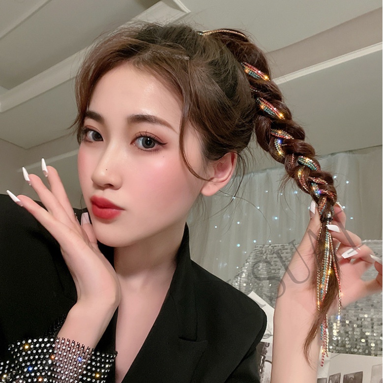 Jepit Rambut Model Kepang Rumbai Gaya Korea Untuk Wanita