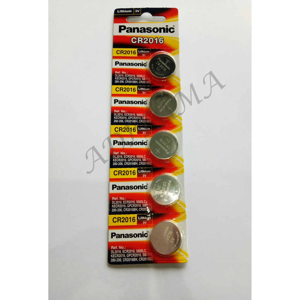 BATERAI LITHIUM PANASONIC 3V TIPE CR 2016/ BATERAI KANCING PANASONIC 3V CR2016