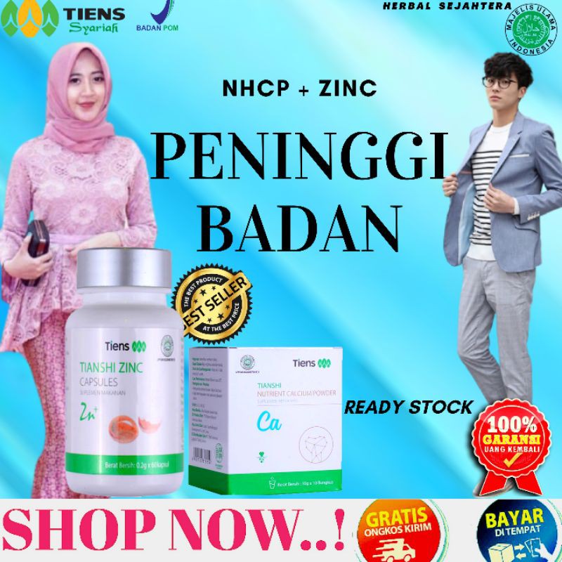 

(COD) OBAT PENINGGI BADAN TIENS PERAWATAN BADAN KESEHATAN || ISI 5 SACHET SUSU DAN 30 KAPSUL ZINC