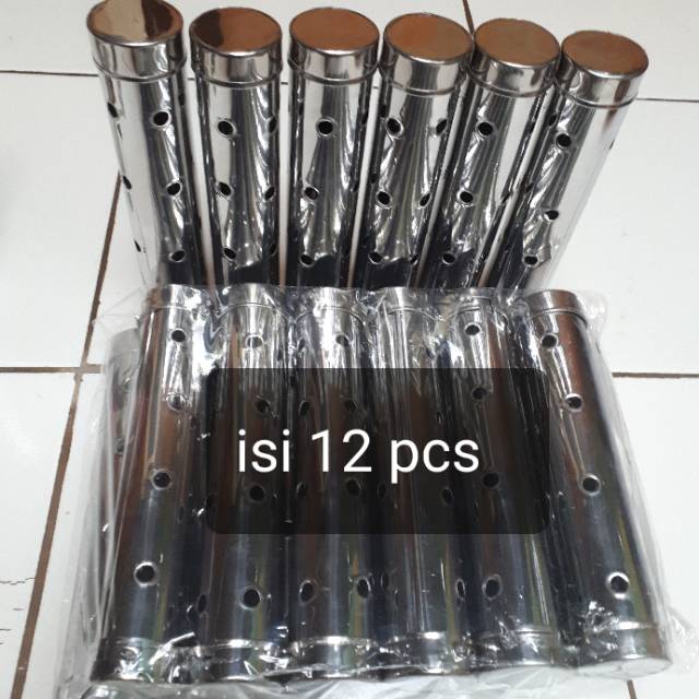 Cetakan lontong stainless 20 cm dan 15 cm isi 12pcs bahan stainless steel stenlis