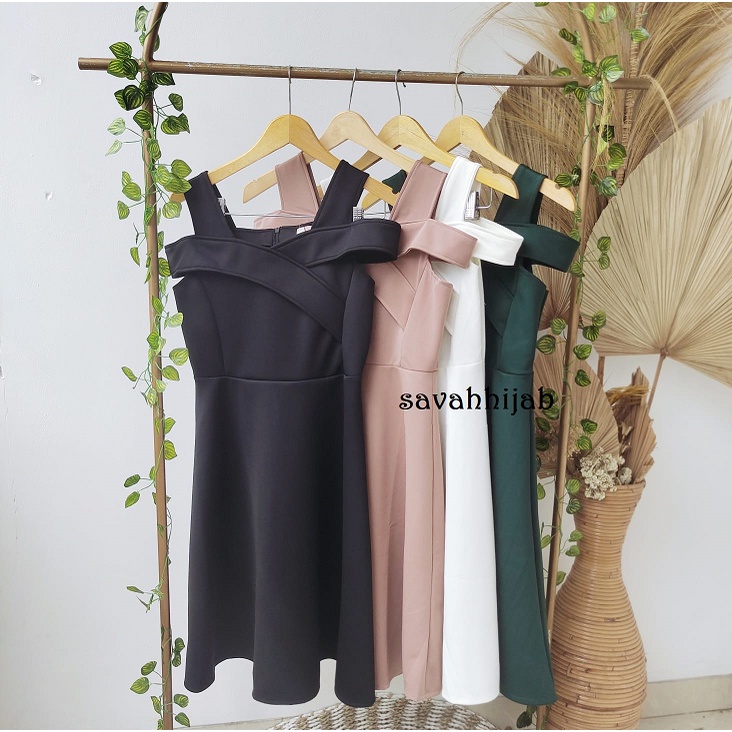 *DRESS ROSE SCUBA/DRESS CASUAL WANITA/DRESS KOREA/DRESS NATAL