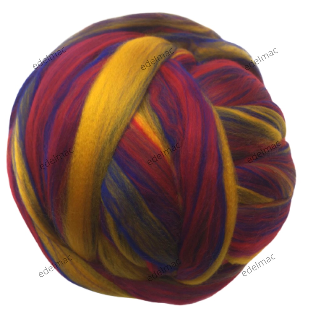 Wool Blended Merino Mixed Hand Dyed Wool Top Art Needle and Wet Felting Supplies Felting Diy