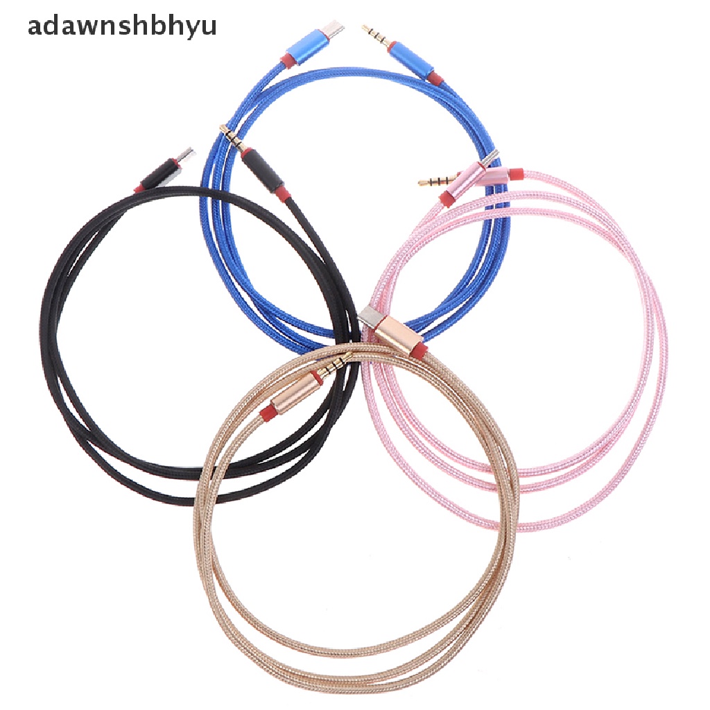 Adawnshbhyu Type-C To 3.5mm Jack Male Audio Aux Cable Male To USB-C Konektor Adaptor Stereo