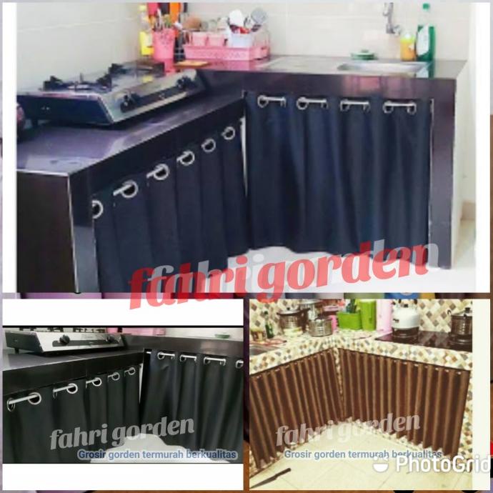 gorden kolong dapur polos blackout import/gorden kolong dapur smokring