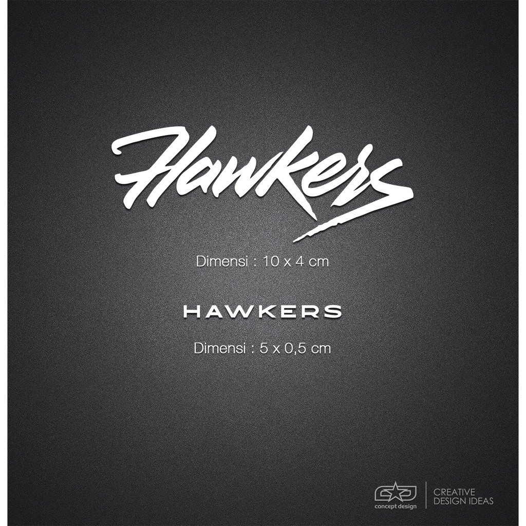Sticker Visor Helm Hawkers