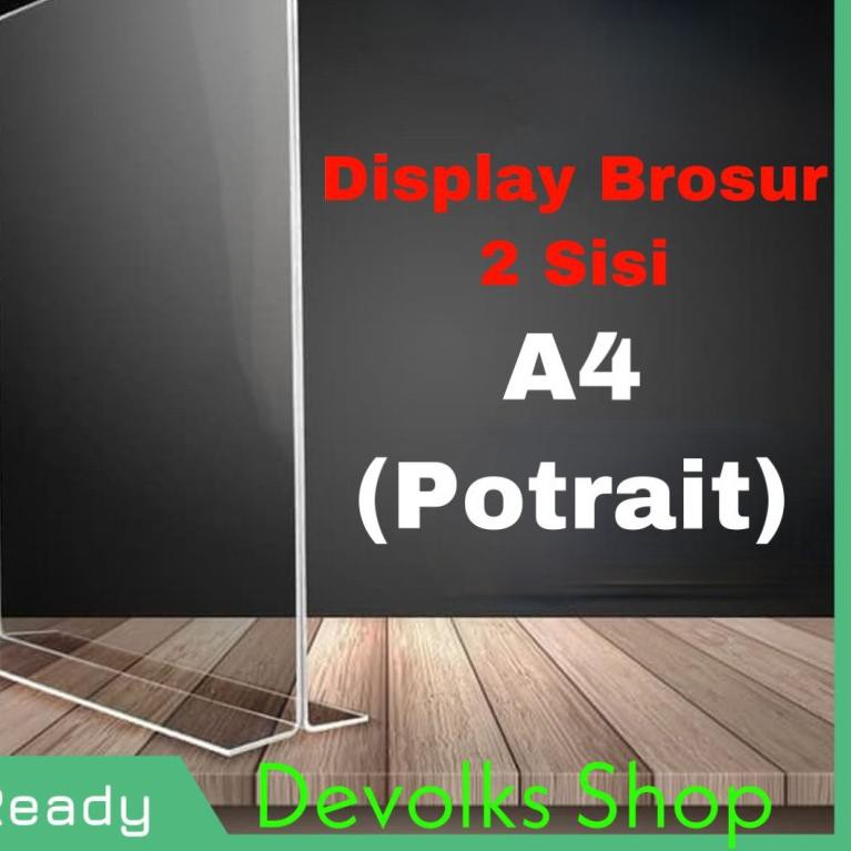 

Flash Sale TEMPAT BROSUR / TENT HOLDER / TENT CARD AKRILIK DISPLAY 2 SISI A4