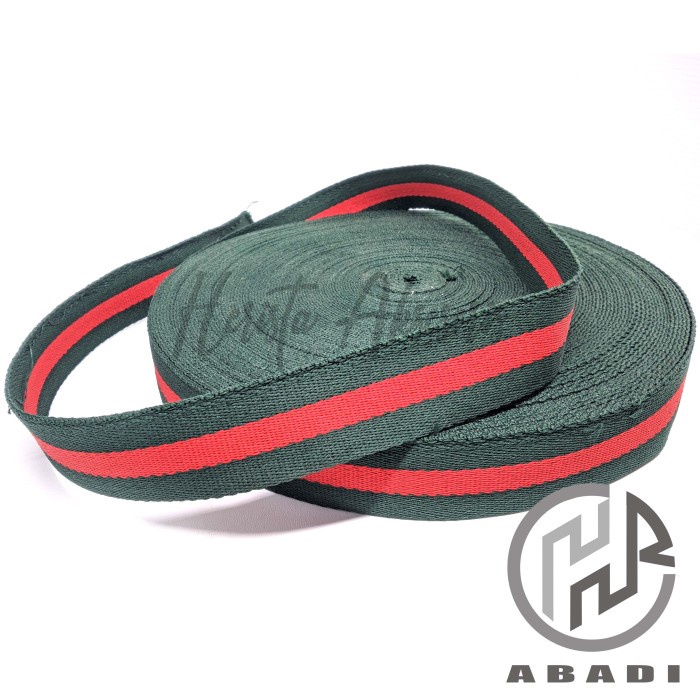 1 METER TALI WEBBING 30-40 MM BAHAN KATUN MOTIF TALI TAS TEBAL