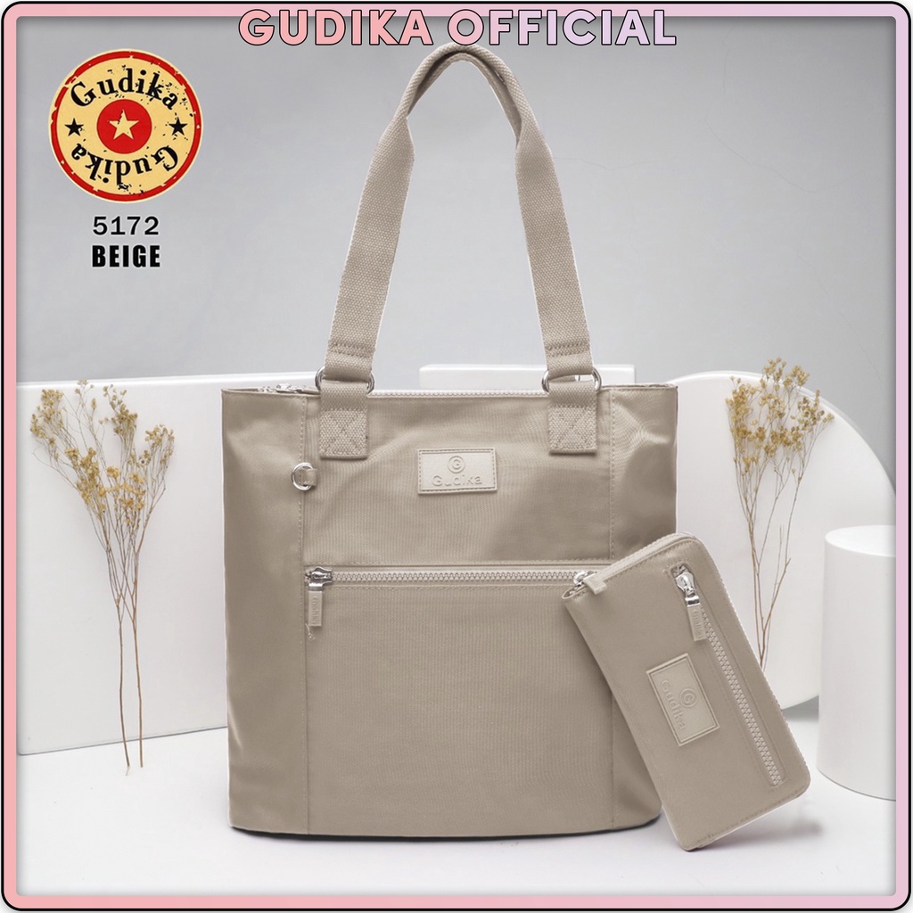 Totebag GUDIKA 5172 - tas kerja / kuliah wanita dapat dompet - waterproof - fashion - travel bag - tas cewek / perempuan