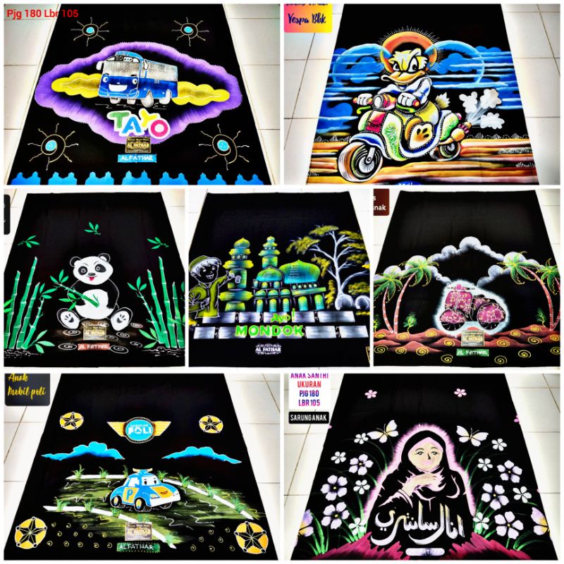 SARUNG BATIK LUKIS UNTUK ANAK. PEKALONGAN(ALFATHAR)