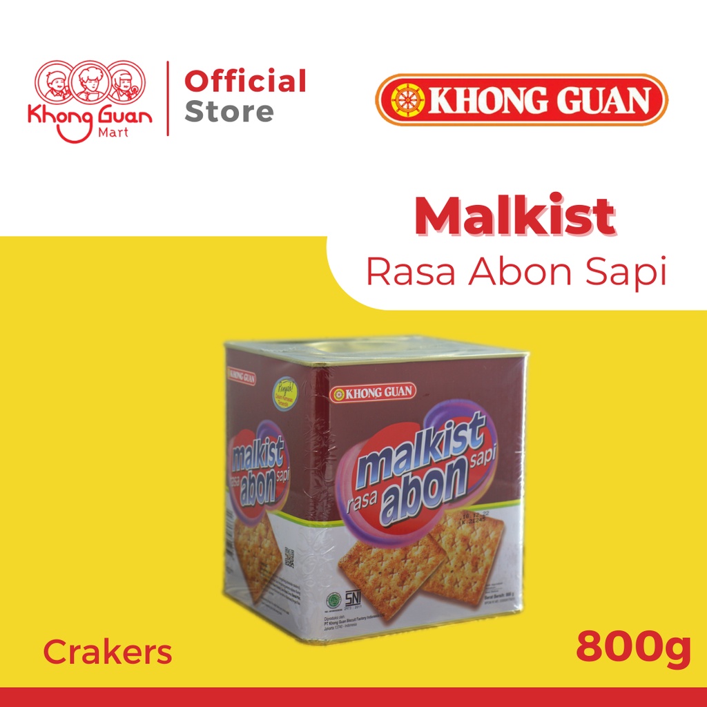 

KHONG GUAN Malkist rasa Abon Sapi Tin 800 Gram