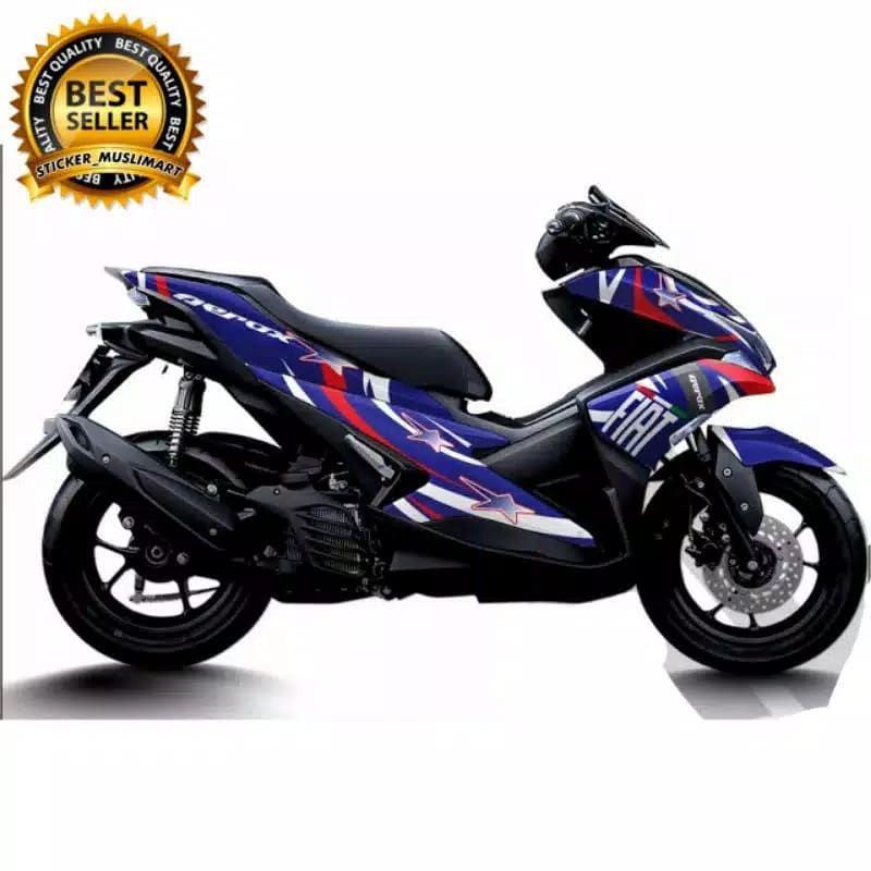 STICKER DECAL YAMAHA AEROX FIAT BLUE