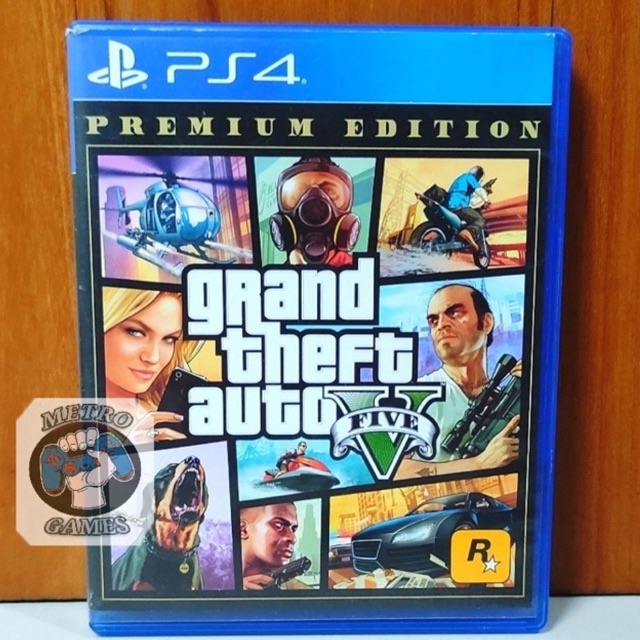 Kaset Games GTA 5 PS4 Grand Theft Auto V Playstation PS 4 5 GTA5 GTAV Original Asli CD BD Game Games ps4 petualangan gim seru anak original asli ori second bekas baru segel new five online offline