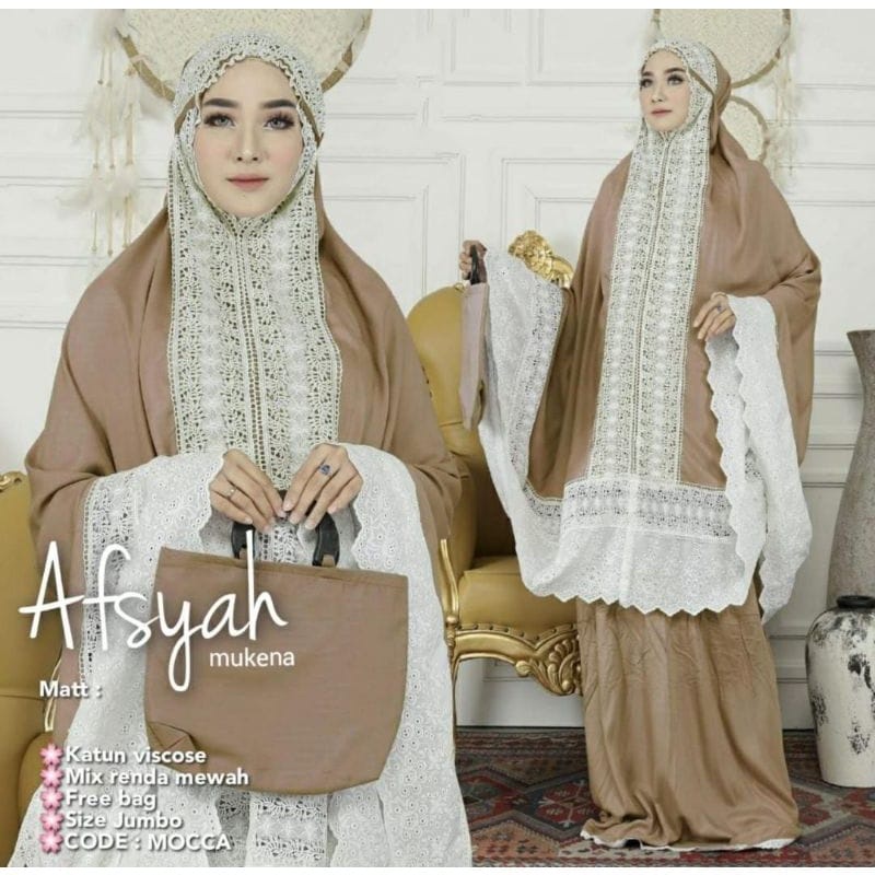 Mukena Afsyah Bahan Rayon Super Premium Super Adem/Terbaru/Terlaris/Bisa COD