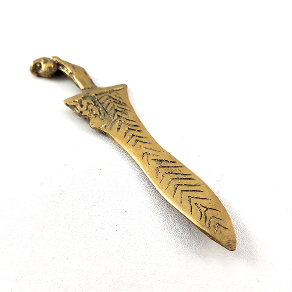 Keris Mini Betok Omyang Blarak Sineret Murah Bahan Kuningan