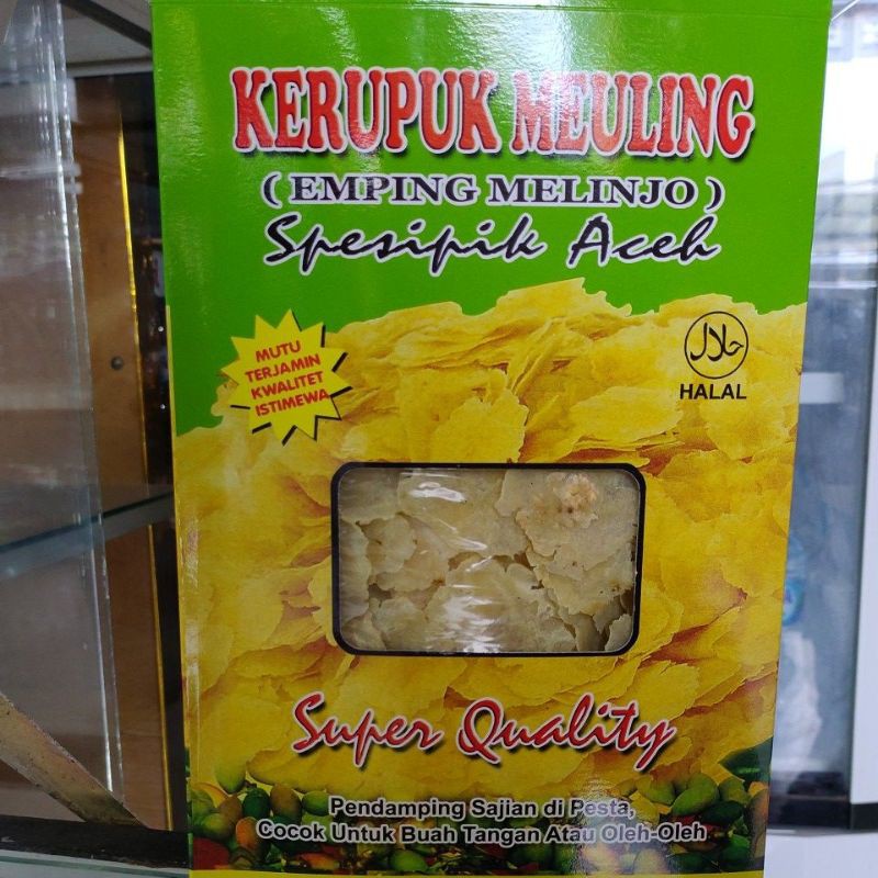 

EMPING MELINJO KOTAK KEMASAN 1KG /emping asli Aceh /BEST SELLER