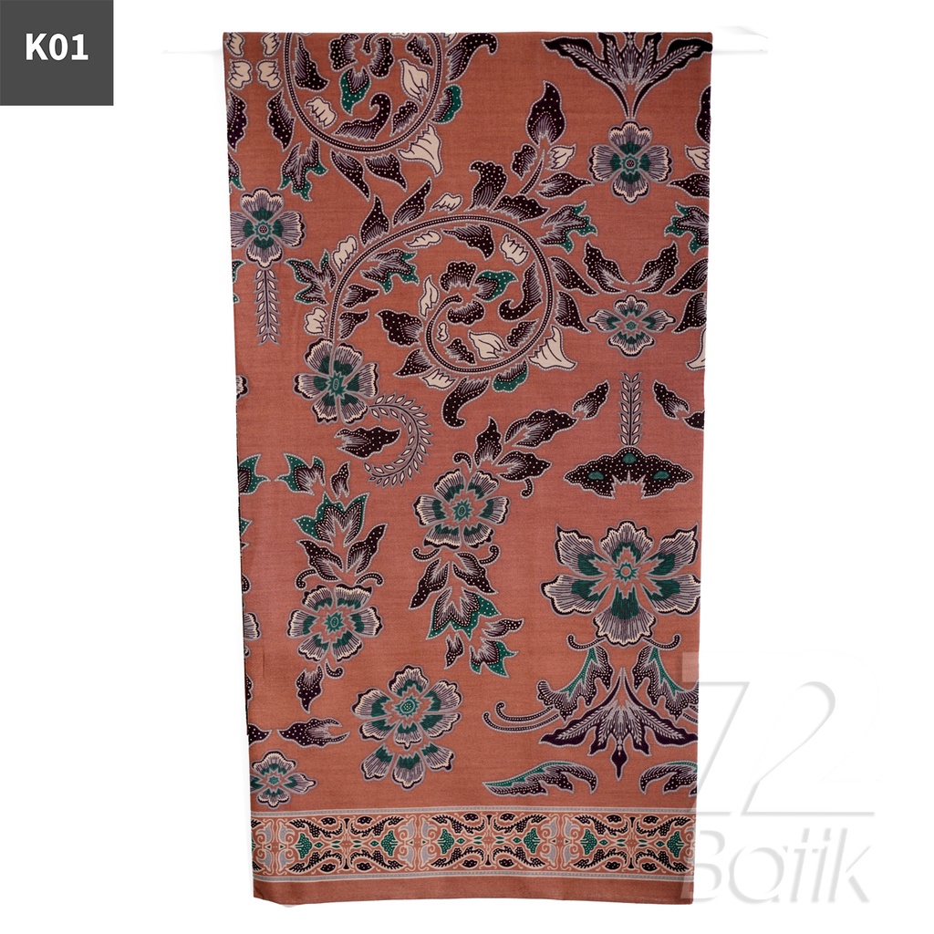 KAIN BATIK PREMIUM Bahan Katun Motif Godong Mlungker Warna Orange 722292 Cap 72 Jarik Jarit Samping Kebat Panjang Batik Katun Modern Premium Bahan Seragam Batik Pernikahan Kantor Keluarga Murah Kamen Jadi Batik Bali Lembaran