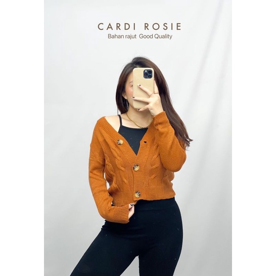 MDLV ~ CARDI ROSIE RAJUT CARDIGAN RAJUT KOREA TERBARU CARDIGAN LENGAN PANJANG CEWEK FASHION WANITA