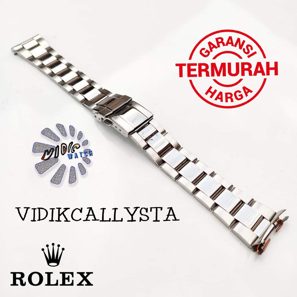 20mm Rolex Daytona Strap watch Band Silver Tali Rolex Daytona 20 MM