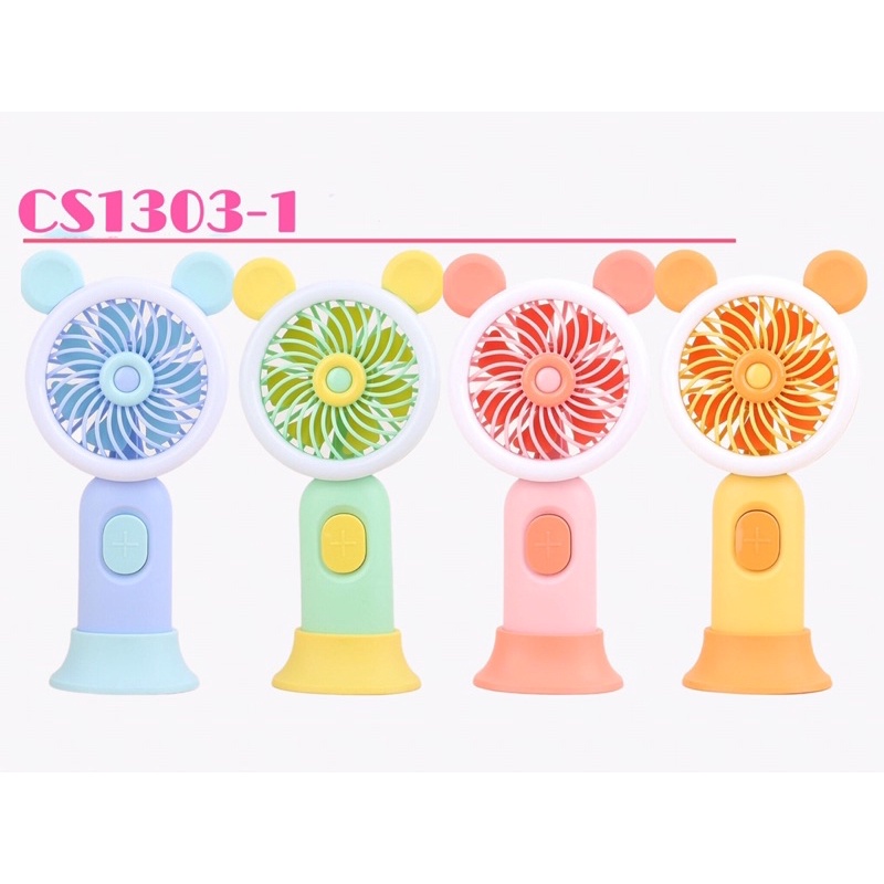 Kipas mini led tangan usb portable charger / mini fan l3d light /