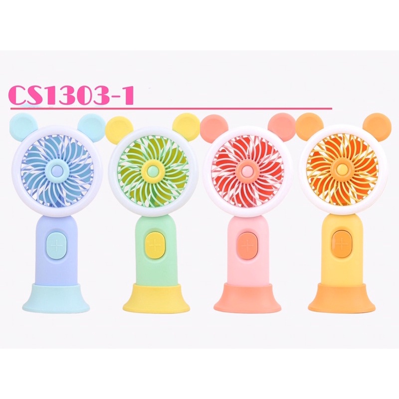 Kipas mini led tangan usb portable charger / mini fan l3d light /