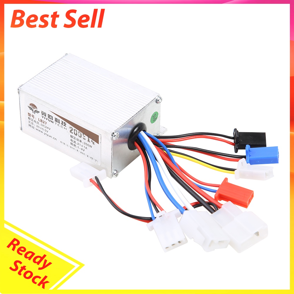 24V 250W Electric Bicycle Brushed Controller for Motor Scooter E-bike Parts