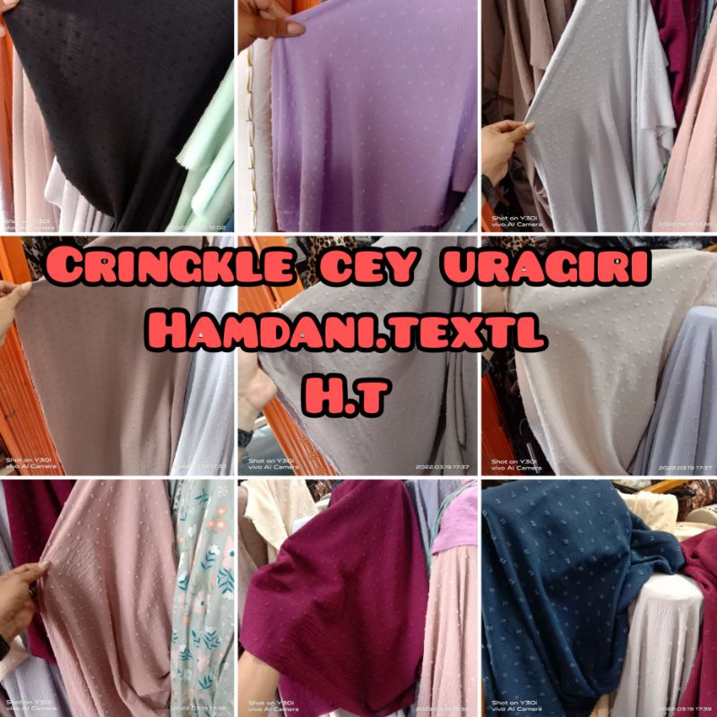Crinkle cey airflow uragiri | bahan cringkle