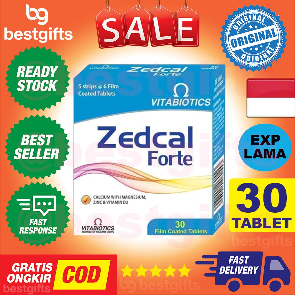 VITABIOTICS ZEDCAL FORTE CALCIUM WITH MAGNESIUM ZINC VITAMIN D3 VIT KALSIUM D HAMIL BUSUI 30 TABLET