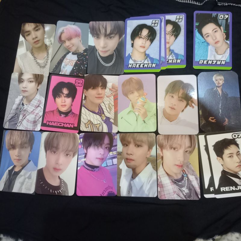 trading card set A haechan renjun B tincase jaemin  jeno beatbox doyoung xiaojun jungwoo past univer