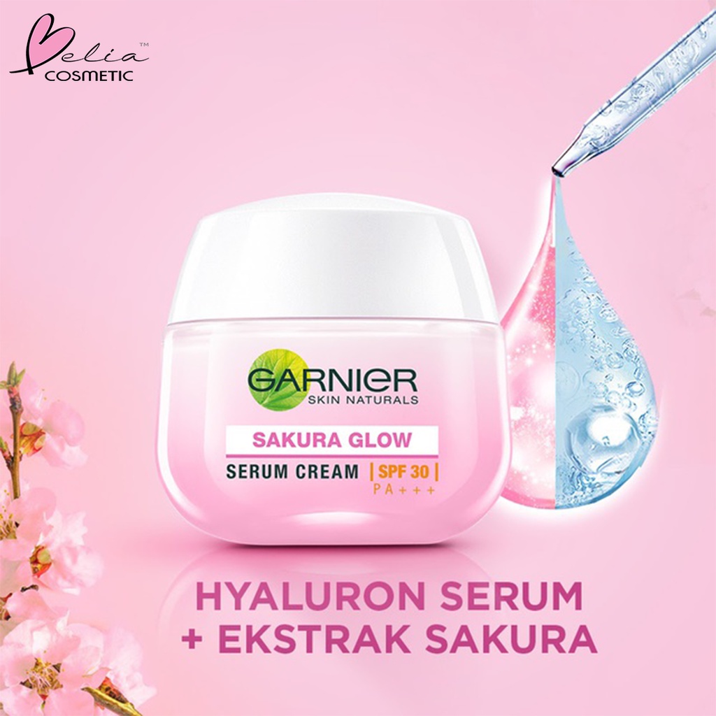 ❤ BELIA ❤ GARNIER Sakura White Sakura Glow Whitening Serum Cream Day | Night Cream Krim Pagi Malam Skin Care 50