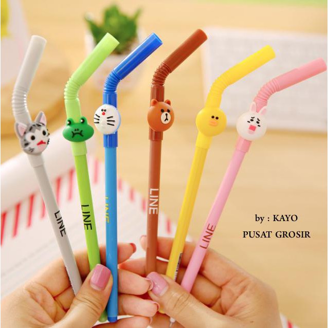 

STRAW | PULPEN KARAKTER LINE, PULPEN KOREA, PULPEN UNTUK HADIAH