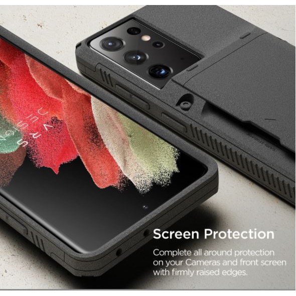 Case Samsung Galaxy S21 Ultra / S21 Plus / S21 5G VRS Design Damda Glide Pro Card Holder Casing