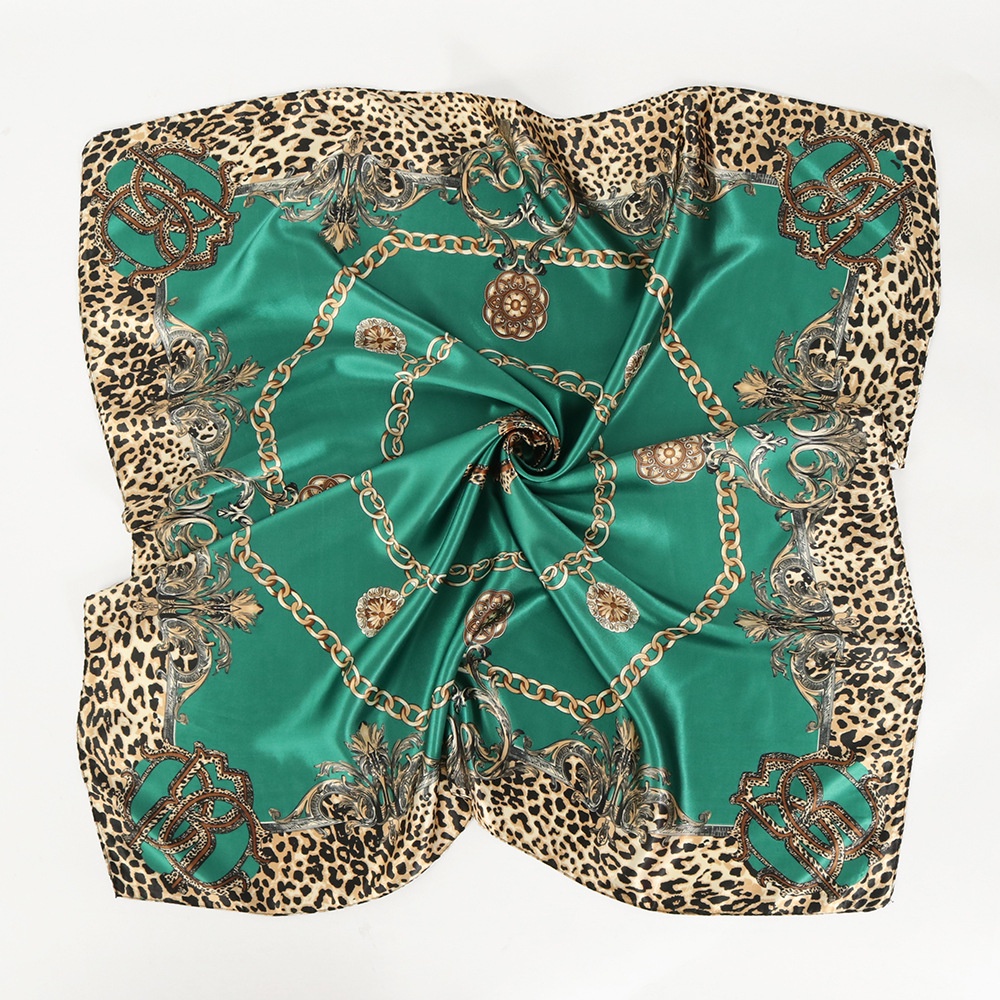 Syal scraf jilbab 90*90cm bahan satin-4.3 Green