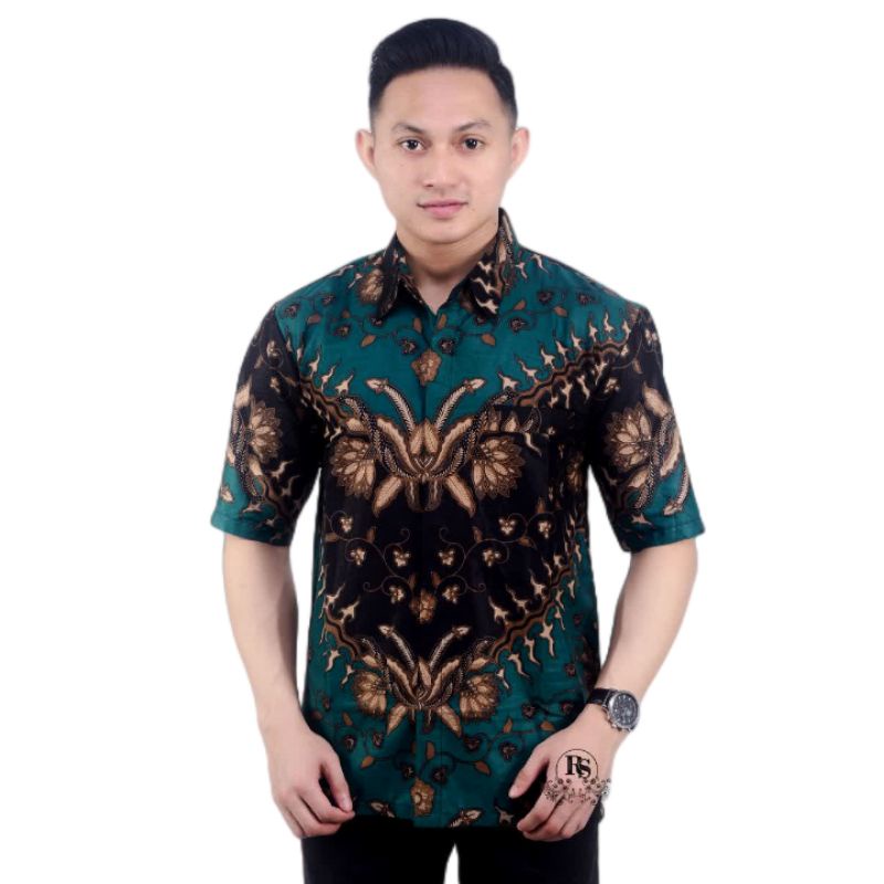 Kemeja batik pria lengan pendek reguler | Baju batik pria lengan pendek