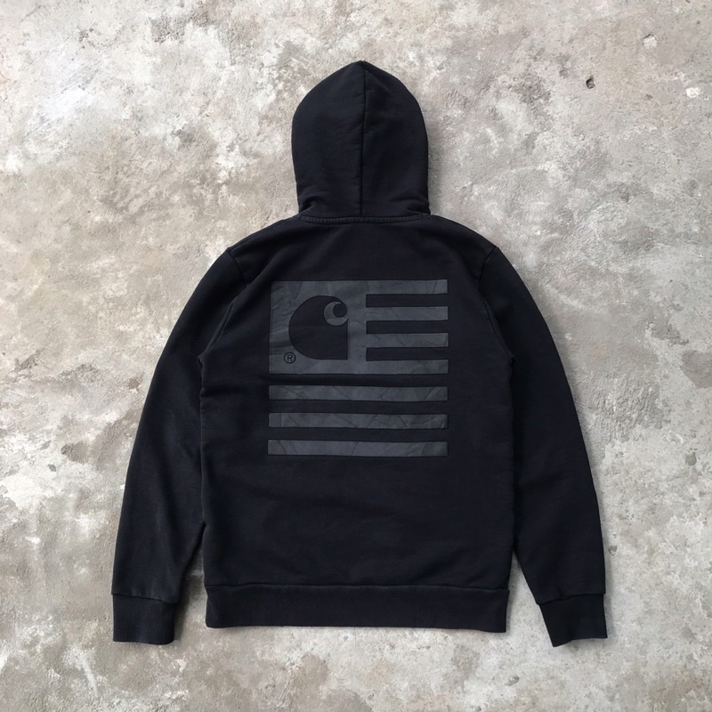 ❌SOLD❌carhartt wip state flag sweat hooded black