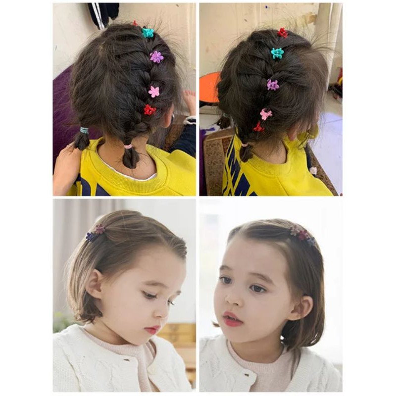 12PCS!!! Jepitan Jepit Rambut Kecil Bentuk Bunga - Aksesoris Jepit Rambut Anak