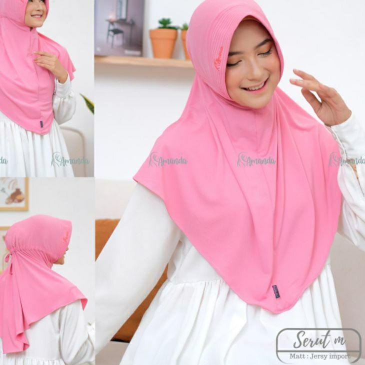 ⛄Price Pool HARGA RESELLER JILBAB SERUT AMANDA ORIGINAL 100℅ /HIJAB SERUT AMANDA POLOS PET BORDIL BA