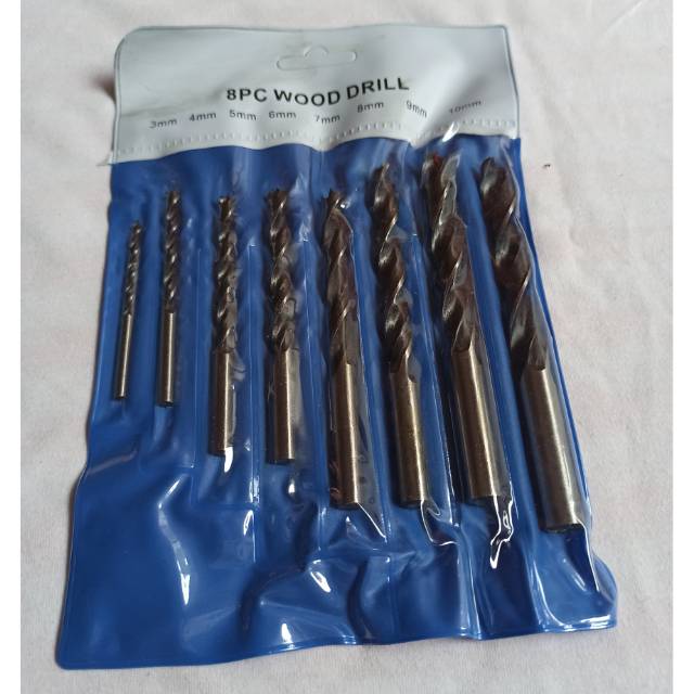 Mata bor set kayu / bor kayu set / mata bor kayu 8pc