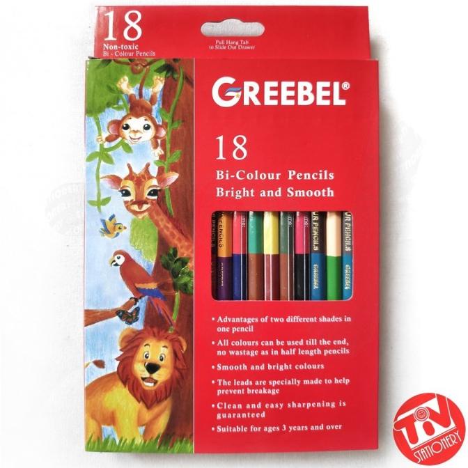 

Pensil Warna Greebel Bi-Colour 18 (36 Warna)