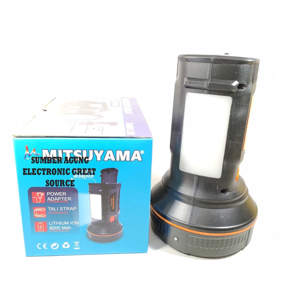 Senter Mitsuyama MS1221 Sorot LED 50W Terang 15W Emergency Bisa Cas HP