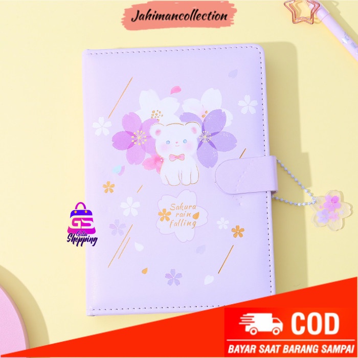 

✨ BISA COD ✨ Magnetic Notebook Sakura Rain / Diary Jurnal agenda Buku tulis - 6242 - A