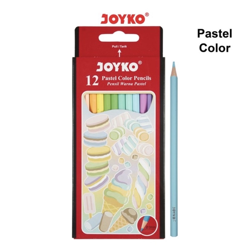

[JOYKO] PENSIL WARNA PASTEL | PASTEL COLOR PENCILS CP-125P 12 WARNA