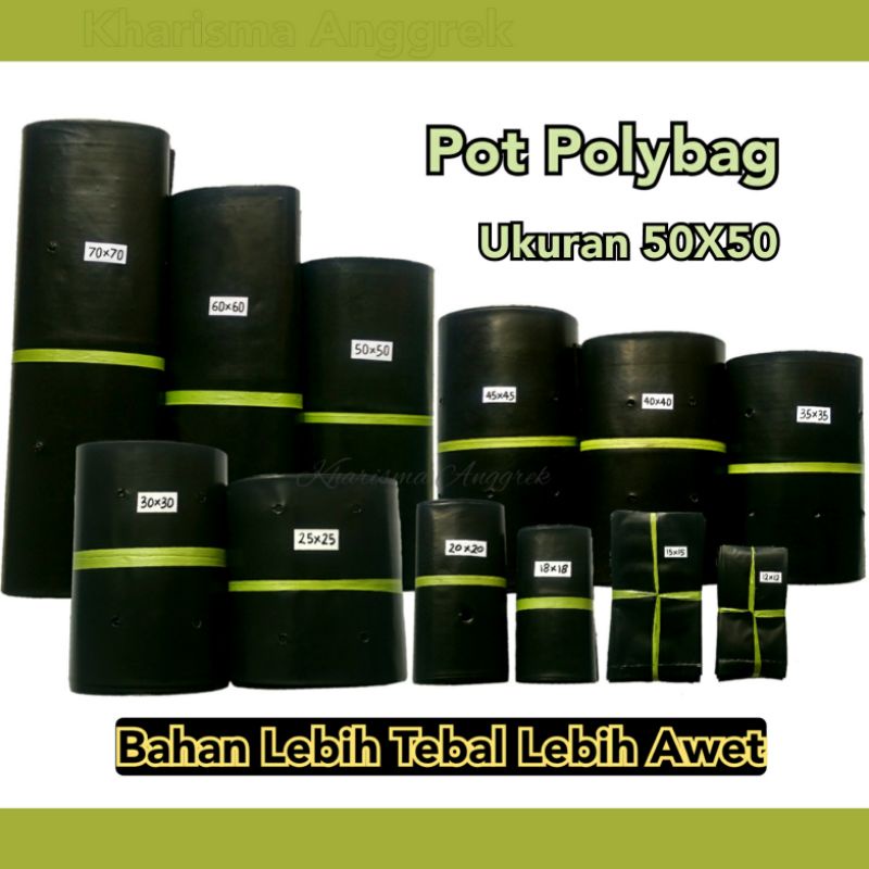 Pot Bunga Polibek Tebal Polybag Ukuran Raksasa 50X50