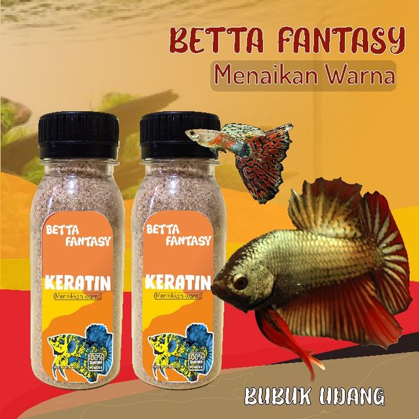 Jual Makanan Pelet Pakan Serbuk Betta Fantasy Keratin Cupang Guppy Bkn Nrd Otohime Artemia Gr