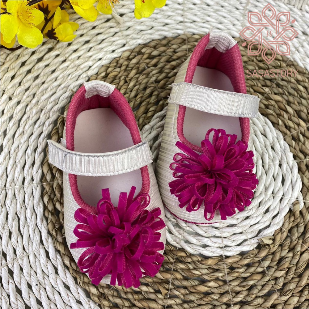 SEPATU ANAK BABY BAYI PEREMPUAN BUNGA MEKAR ALBANY 0-12 BULAN LP03